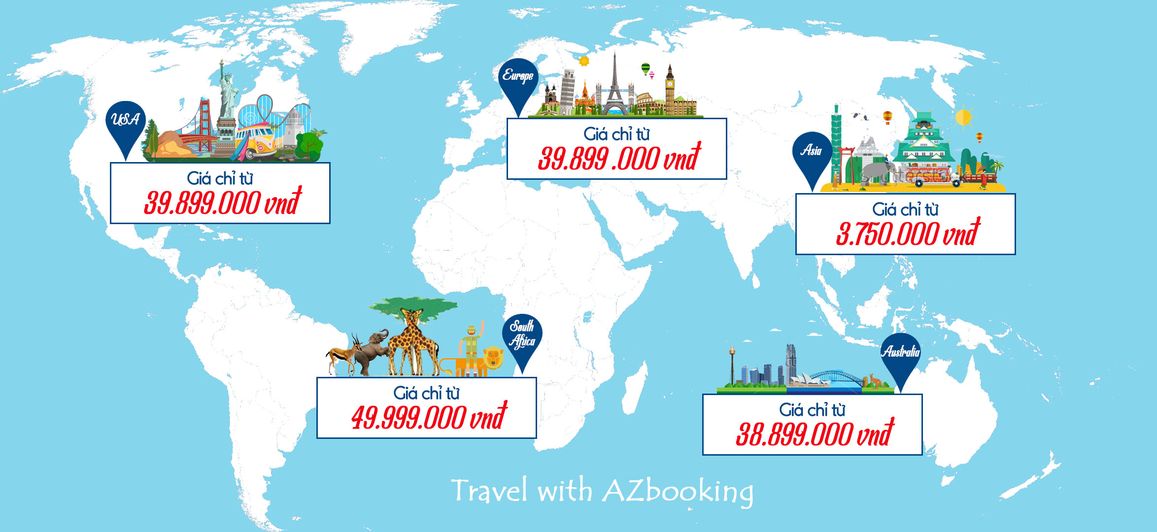 Chùm tour du lịch nước ngoài giá tốt 2024
